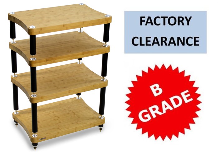 "B" Grade Evoque Eco 60-40 SE2 Hifi Rack Modules Natural Bamboo Finish (Price per Single Shelf Module)